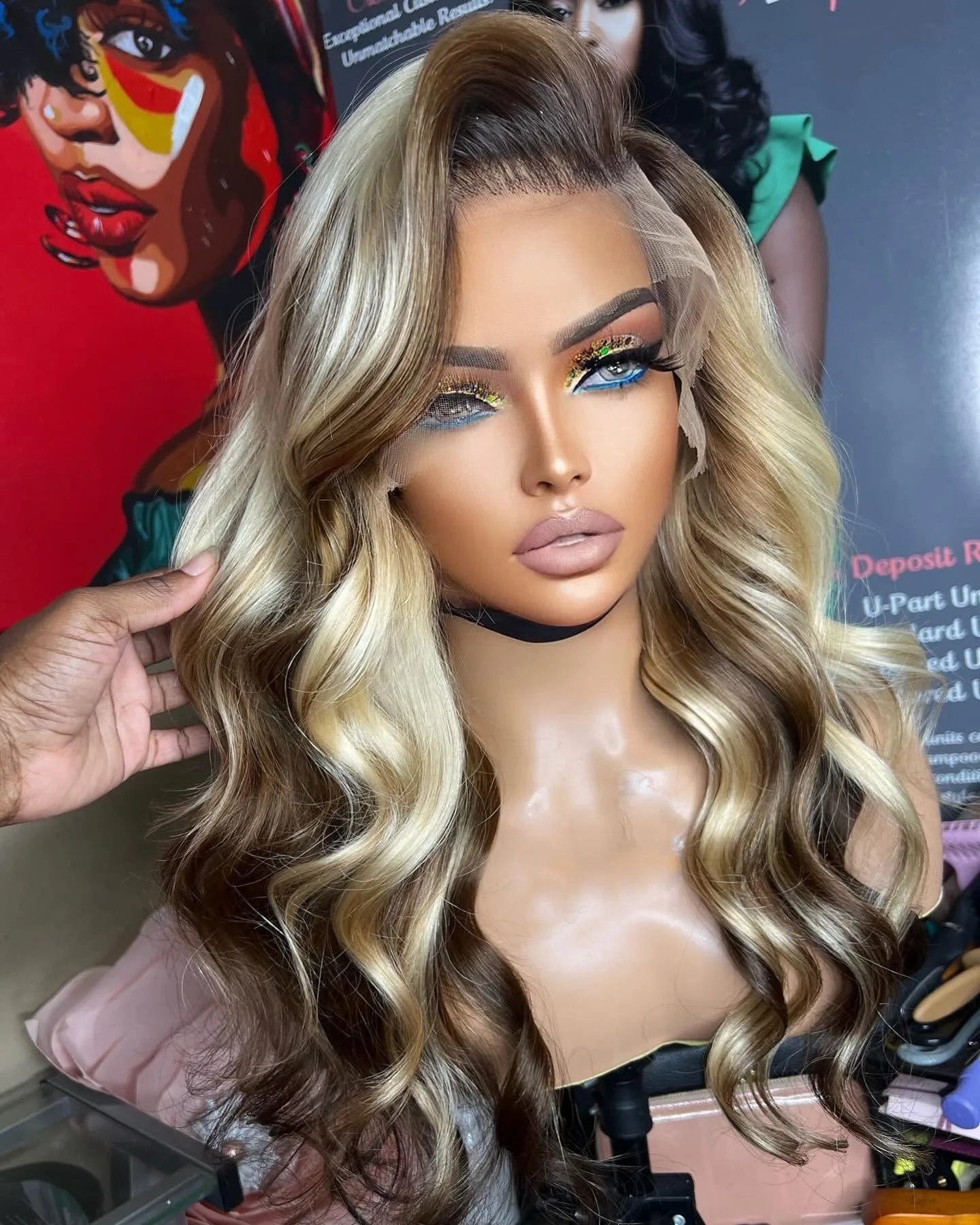 Glueless Quality Wig Cheap Price #4 613 Blonde Highlight Soft Virgin Remy Cuticle Aligned Human Hair Lace Front Wigs For Women
