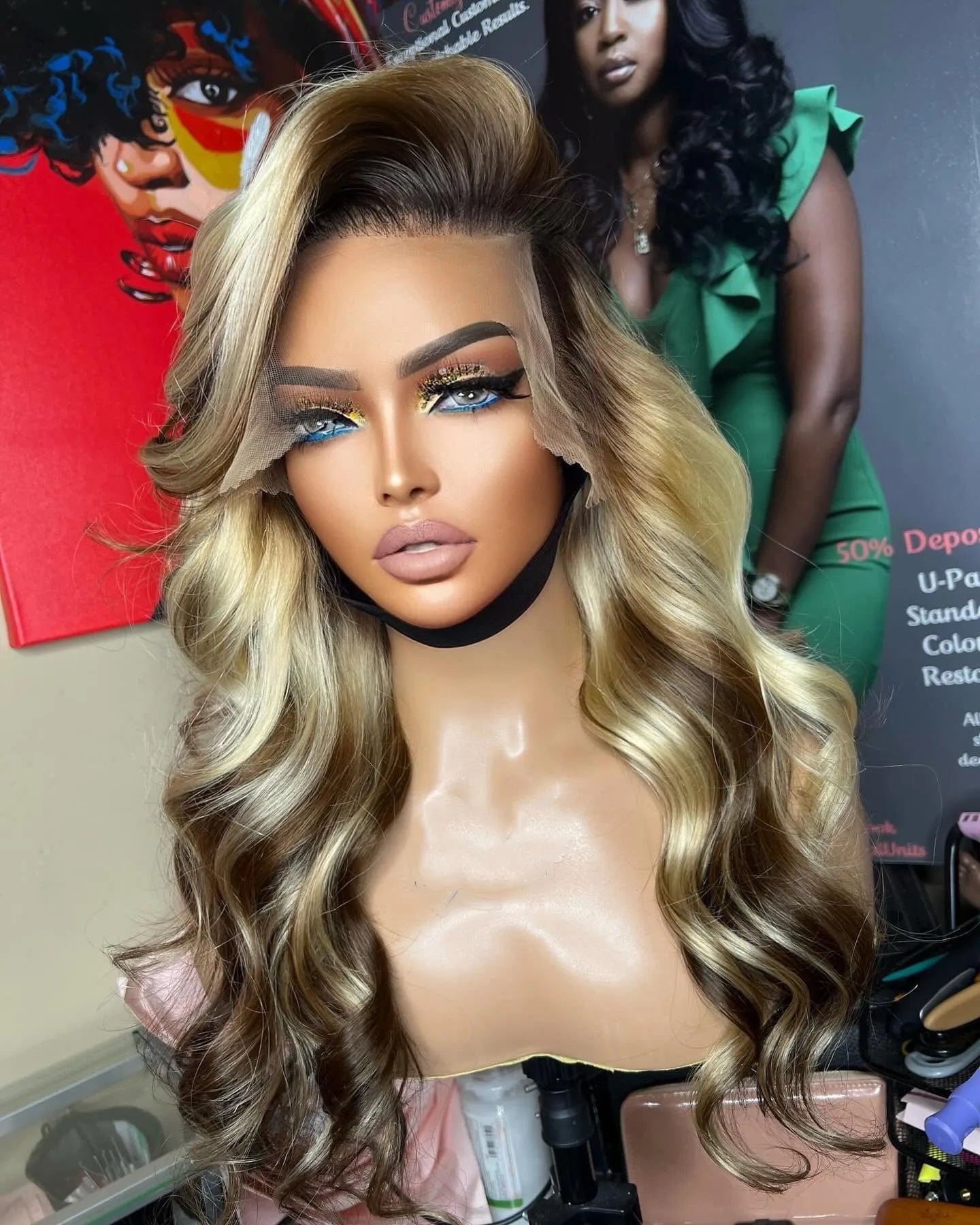 Glueless Quality Wig Cheap Price #4 613 Blonde Highlight Soft Virgin Remy Cuticle Aligned Human Hair Lace Front Wigs For Women