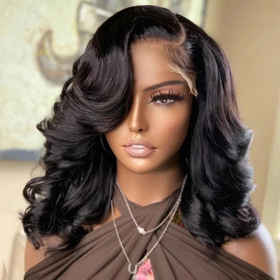 Glueless Thick 180% Density Ombre 613 Color Loose Wave Virgin Brazilian Cuticle Human Hair HD Transparent Lace Front Wigs