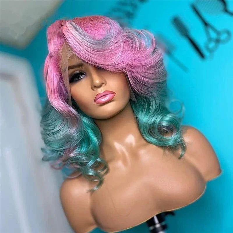 Glueless Thick 180% Density Ombre 613 Color Loose Wave Virgin Brazilian Cuticle Human Hair HD Transparent Lace Front Wigs