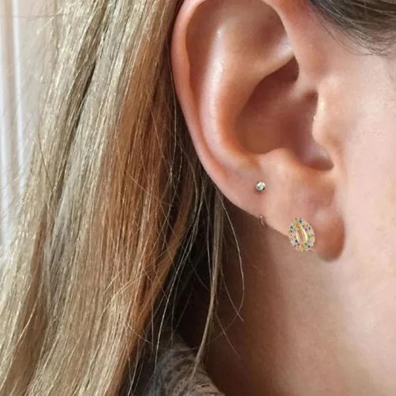 Gold 2022 NEW INS European Style  925 Sterling Silver Beach Shell Shape stud earrings for women