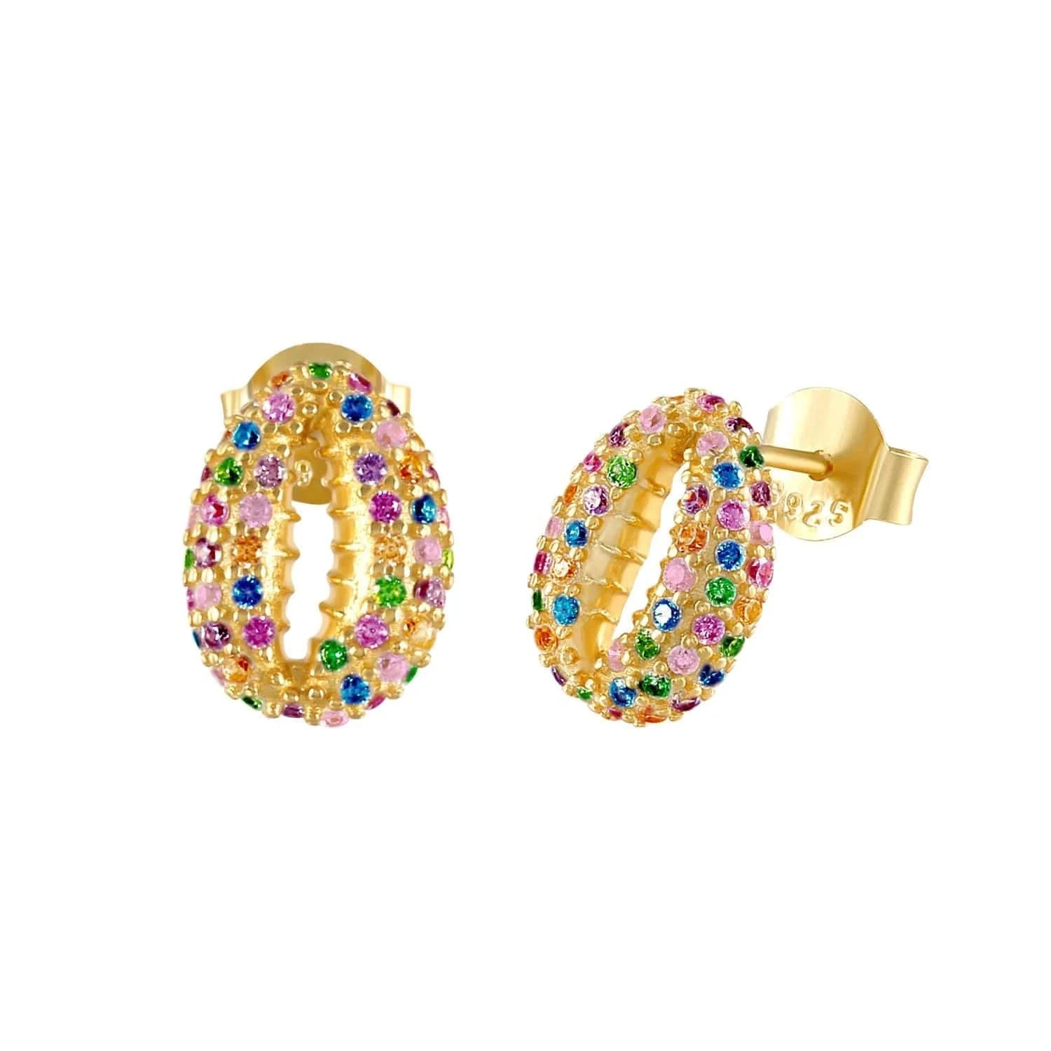 Gold 2022 NEW INS European Style  925 Sterling Silver Beach Shell Shape stud earrings for women