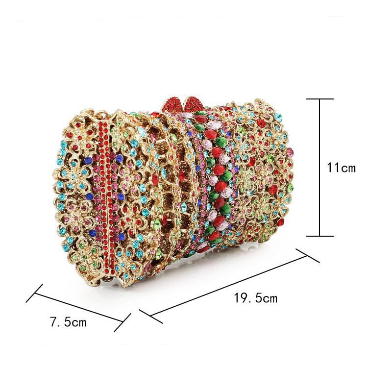 Gold Evening Bags for Women Fashion Brand Designer Handcraft Day Clutch Bags New Party Crystal Handbags Clutches Purse