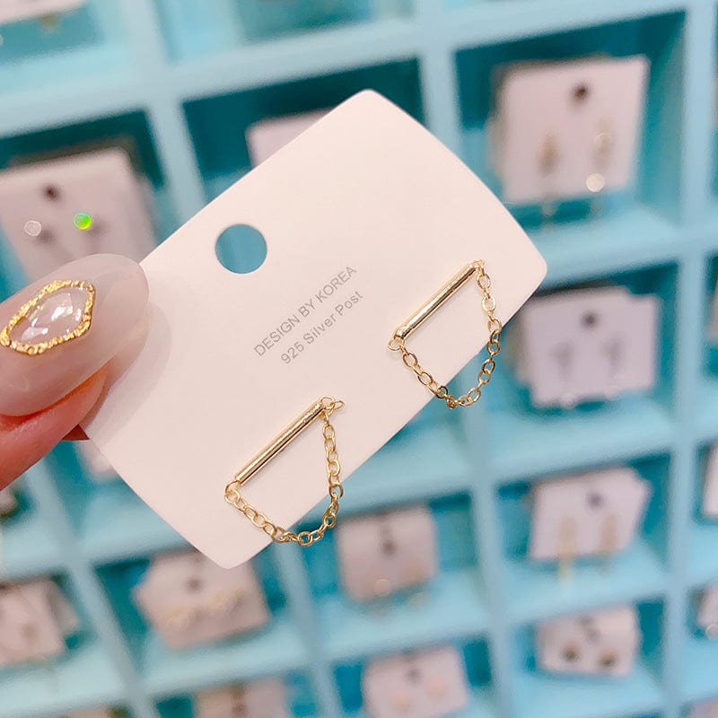 Gold New Silver Color Long Tassel Earrings for Women Bridal Dangle Earrings Wedding Jewelry