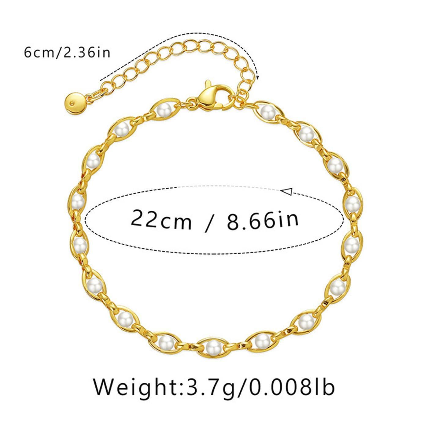 Gold Plated Best Seller Pearl Jewelry Anklet Stainless Steel Fashion Jewelry Anklets Gold Plated