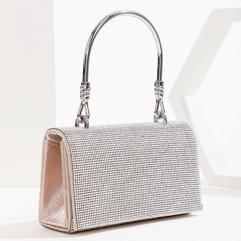 Golden 2022 Luxury Chic Diamond Small Hand Bags Rhinestone Handbags Bling Purses for Women Clutch Bag Evening Bags