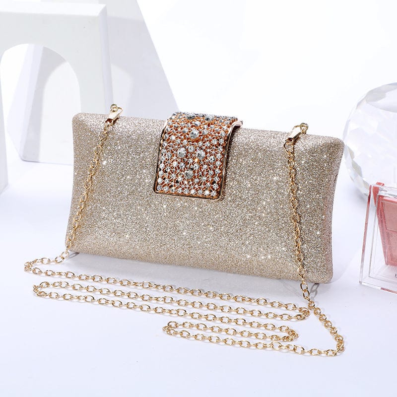 Golden Banquet temperament socialite rhinestone purse dress female dinner bag ladies hand bags luxury evening clutch bags