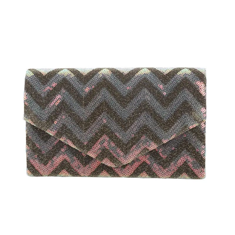 Golden China Supplier Wholesale Fashion Retro Hipster Elegant Ladies Dress Sequin Party Wedding Envelope Money Clutch Evening Bag