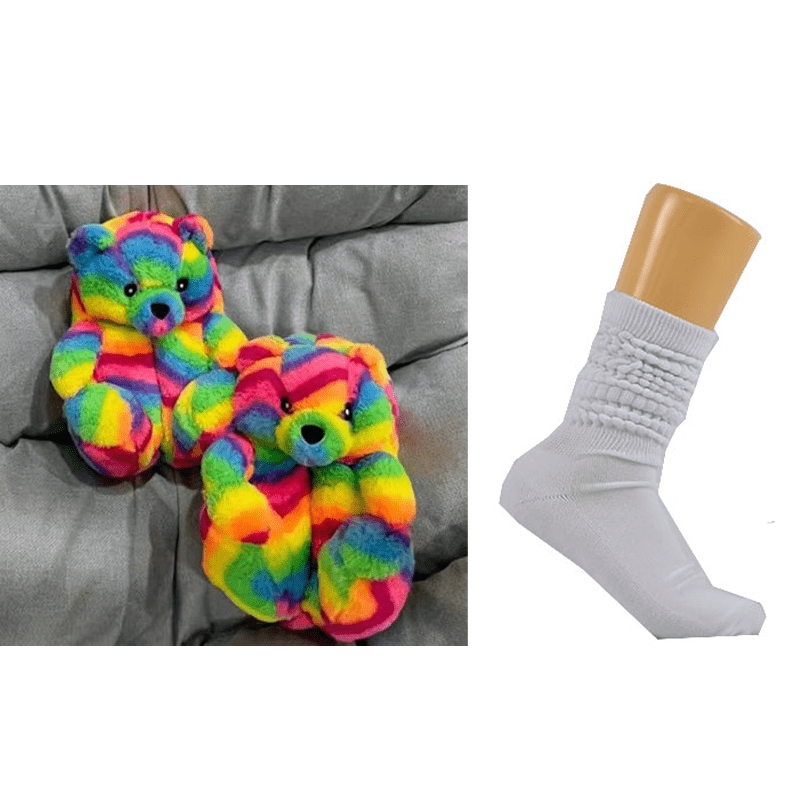 Good Girls Bunny Stuffed Ladies Plush Teddy Bear Slippers With Best Quality