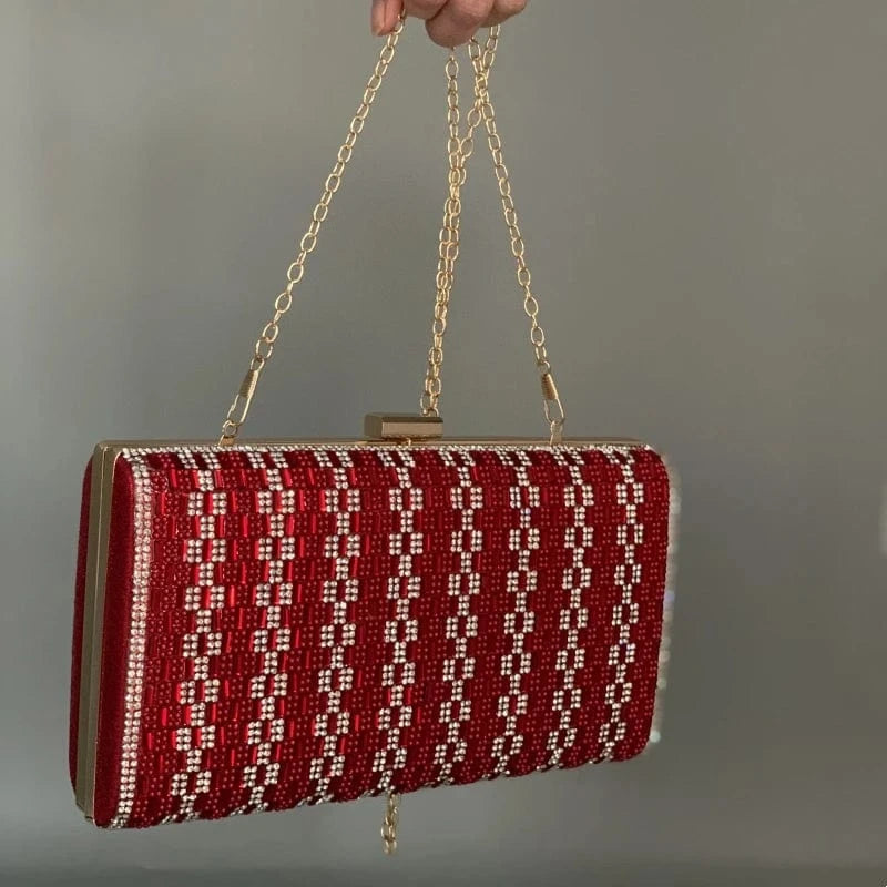 good quality bling diamond evening clutch purse 2023 clutch bags wholesale beaded luxury ladies clutch