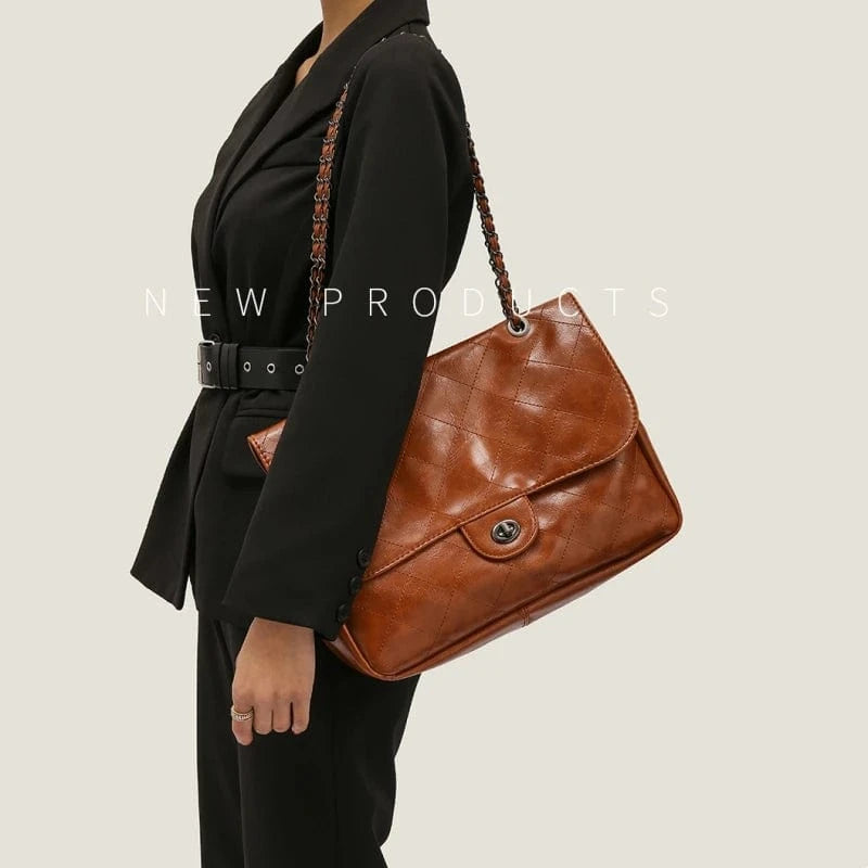good quality brown leather vintage handbags wholesale luxury designer bags handbags women pu ladies handbag