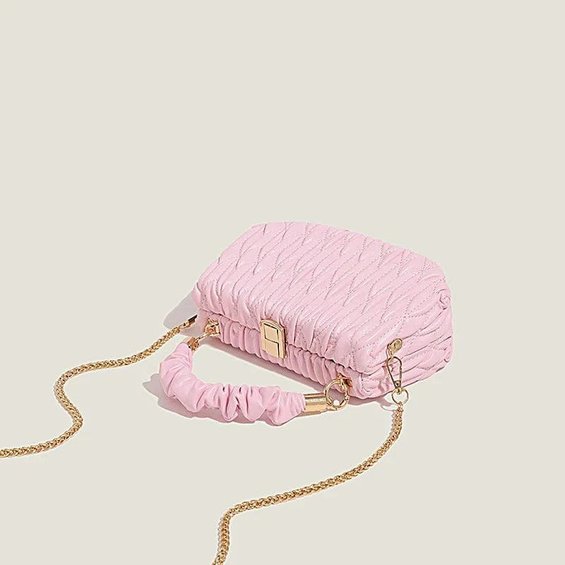 good quality fall 2023 women handbags sling bags unique custom shape pink color leather handbag