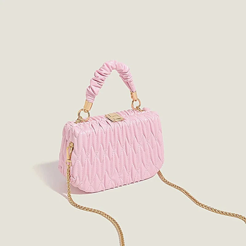 good quality fall 2023 women handbags sling bags unique custom shape pink color leather handbag