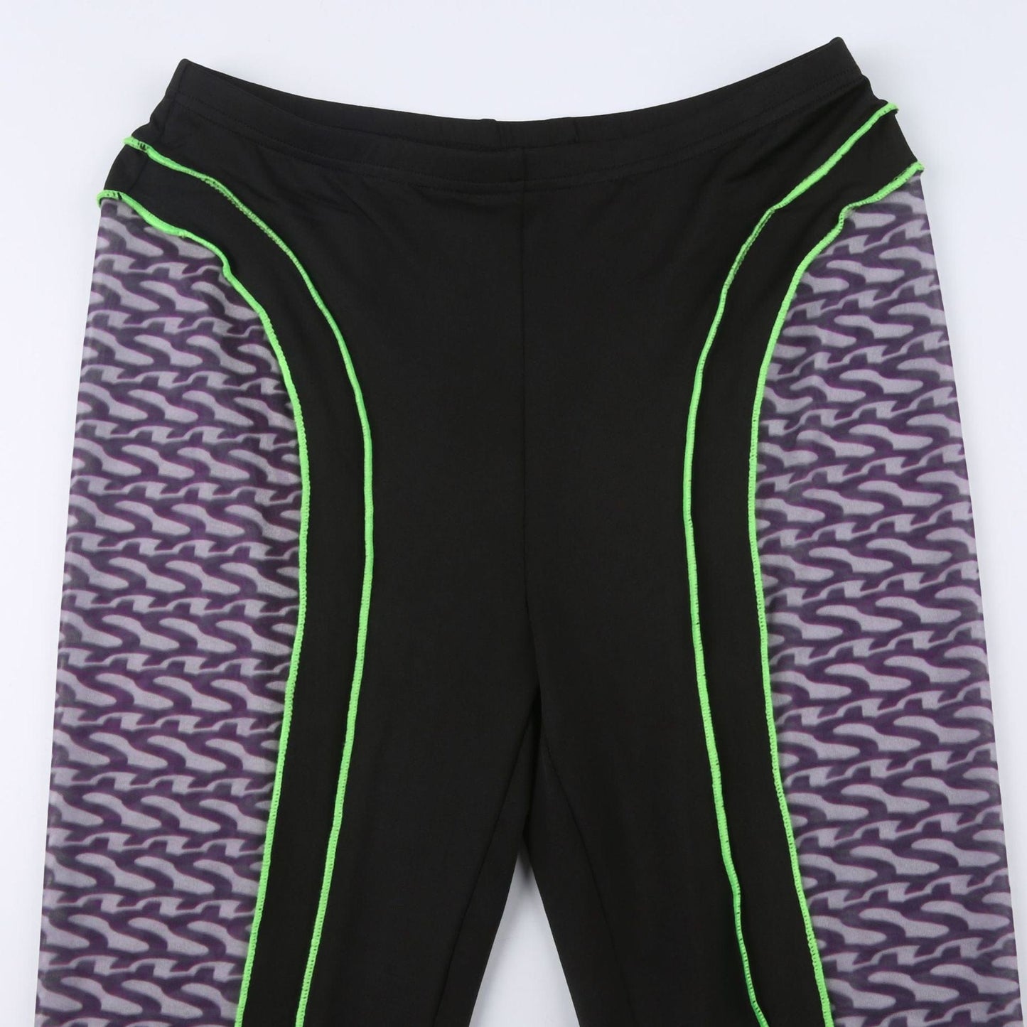 Good Stretchy Mesh Pants Women Clothing Slim High Waist Y2K Trousers&Pants for Women Split Pants