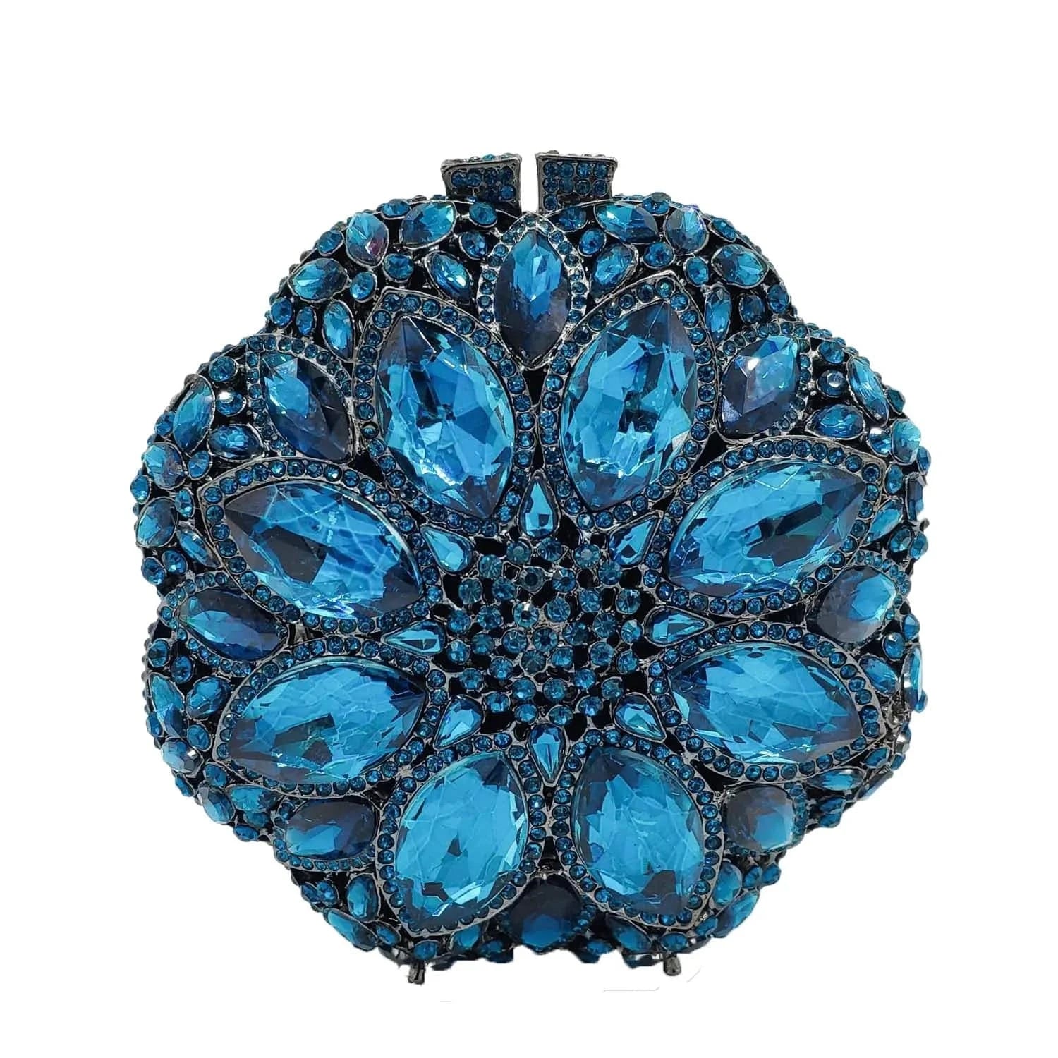 Gown evening party bags Multi color crystal hand bags ladies luxury clutch rhinestone metal purse clutches for women