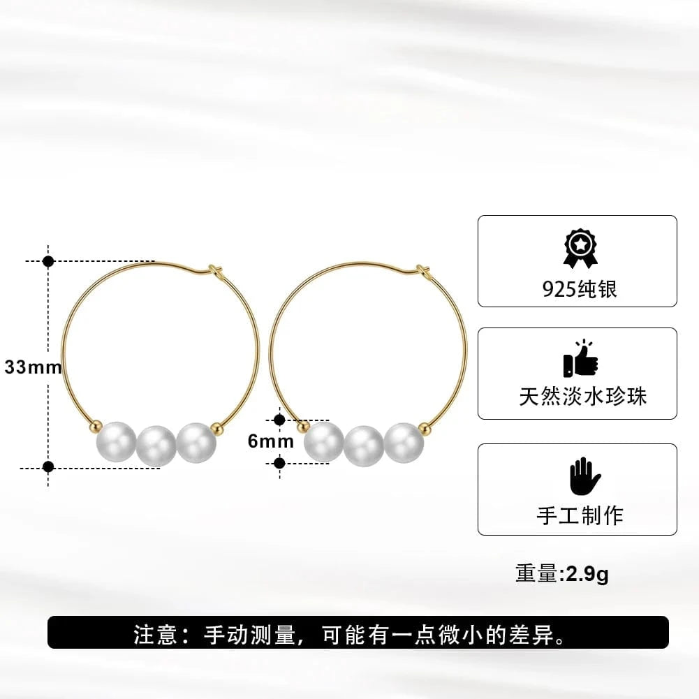 GPE52 Gold fashion jewelry 925 silver earrings jewelry 18K gold plated sterling silver hoop earrings for women