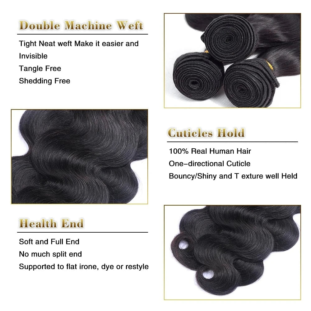 Grade 8A Mink Brazilian Virgin Hair Body Wave Wholesale Brazilian Body Wave virgin Brazilian hair Bundles With Closure
