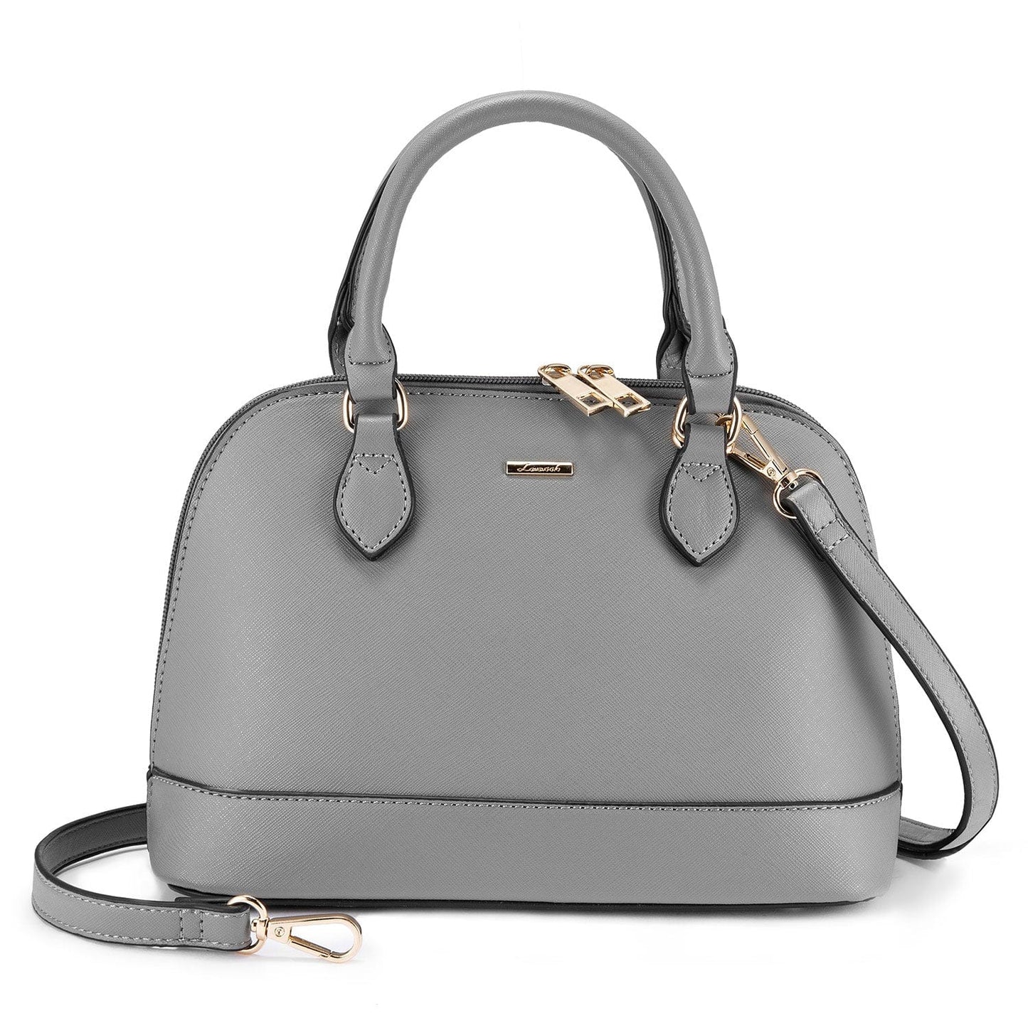 Gray Lovevook Factory 2022 PU Leather Ladies Hand Bags Classic Top Handle Dome Satchel Bag Elegent Small Shoulder Bags Women Handbags