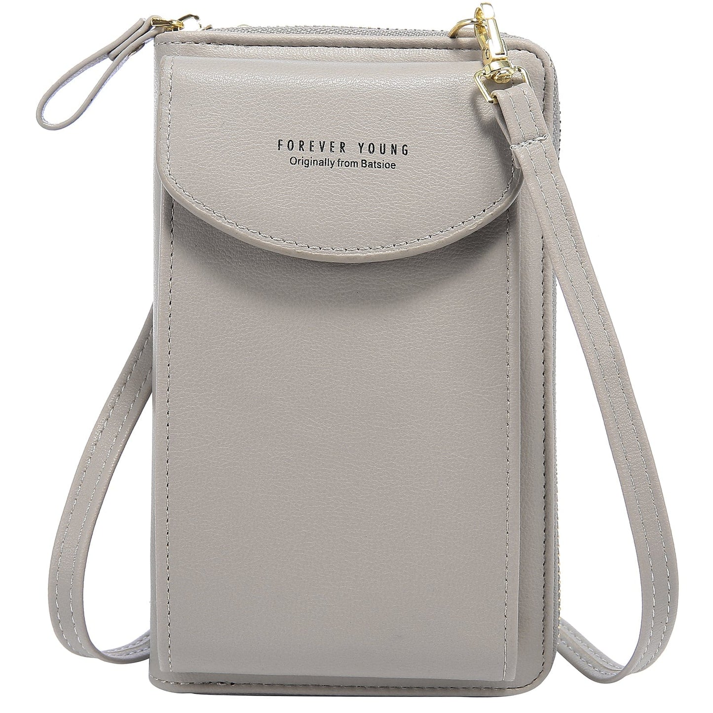 Gray-VYUB1879JF31M LOVEVOOK amazon ladies hot sale small PU leather Phone Bag with Credit Card Slots purses women leather wallets