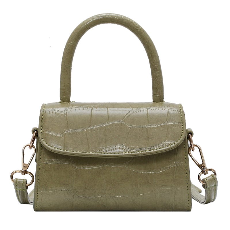green 2022 New Arrival Stone Pattern PU Leather Small Handbags Mini Bags for Women