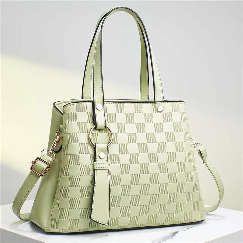green 2022 simple plaid design fashion luxury tote bag designer women shoulder bag manufacturer customization handbags
