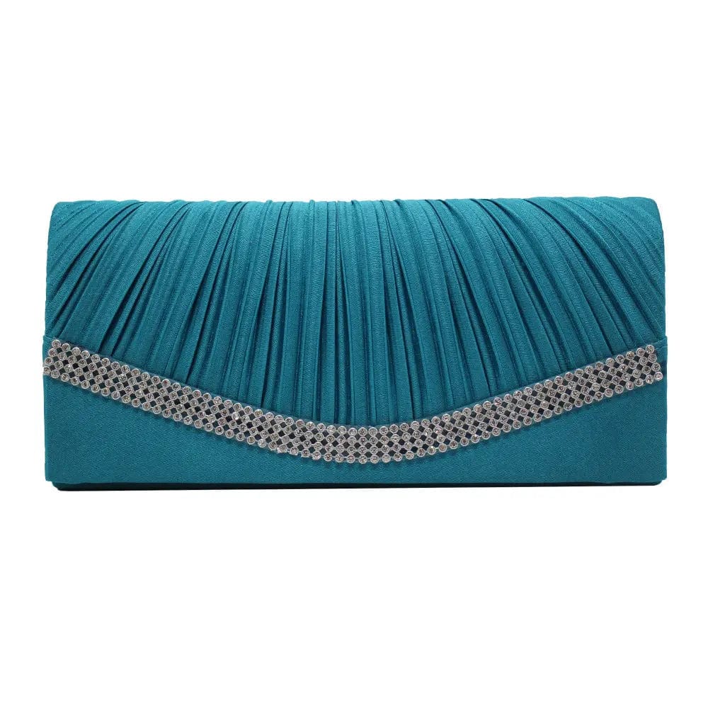 green Factory Direct Supply Spot Pu Color Satin Cloth Matching Ladies Clutch Large Capacity All-match Dinner Evening Bag
