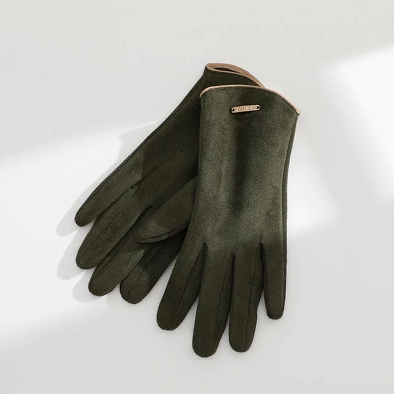 green Hot sale cold weather thermal outdoor ladies warm custom bike women driving winter gloves