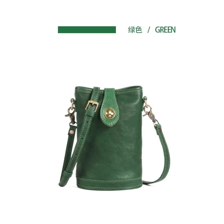 green Hot Selling Messenger Bag Crossbody Bag Genuine Cowhide Leather Handmade Moessenger Bag For Women