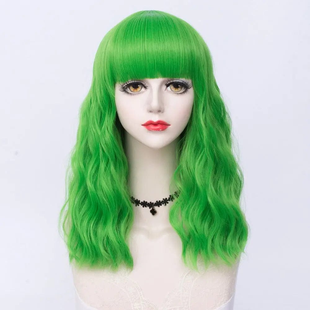Green Mcoser 13 Colors 45CM Ombre Long Curly Hair