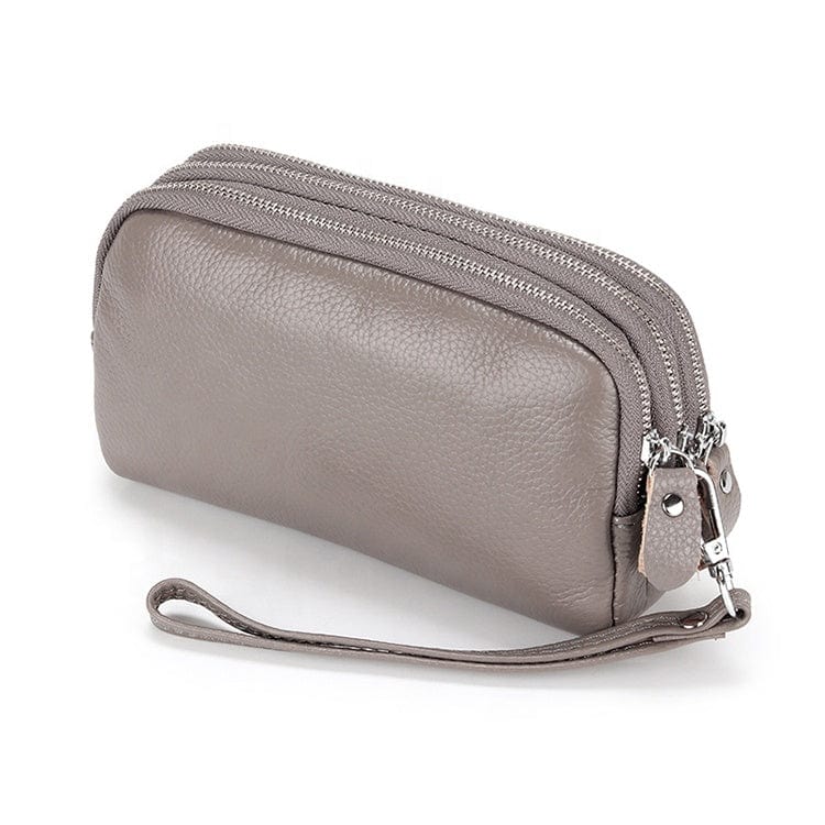 Grey 2022 New Arrival Three Layer Women's Men Wristlets Portable Luxury Wrist Bags for Women