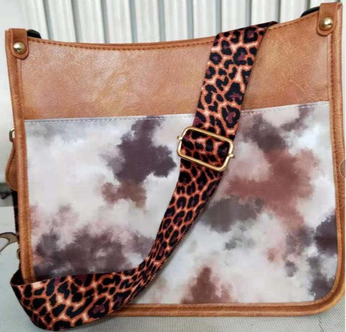 Grey Tie Dye Fashion Women Handbags Shoulder Purse PU Leopard Tote Set  Strap Bag Ahdorned Vegan Leather Messenger Bag Drop Shipping