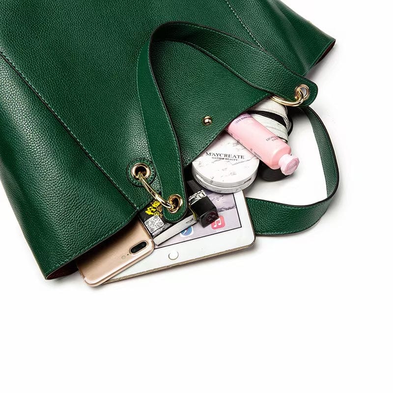 Guangzhou Handbag Luxury Large  Style Pu Bucket Handbag Sets  Lady Women Handbag Italian Bolsas