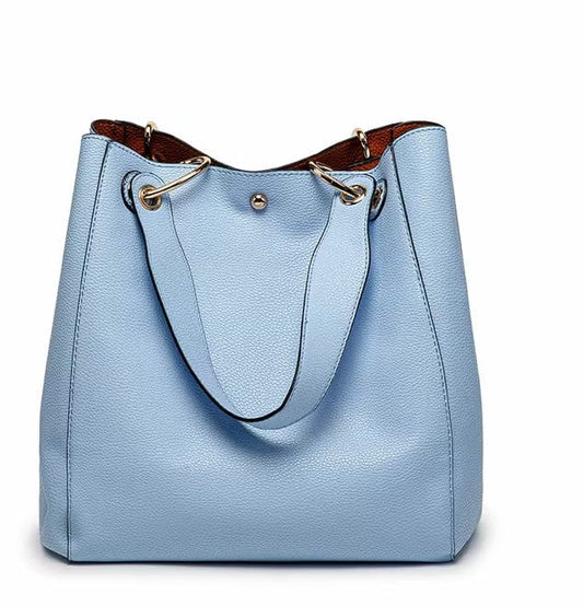 Guangzhou Handbag Luxury Large  Style Pu Bucket Handbag Sets  Lady Women Handbag Italian Bolsas