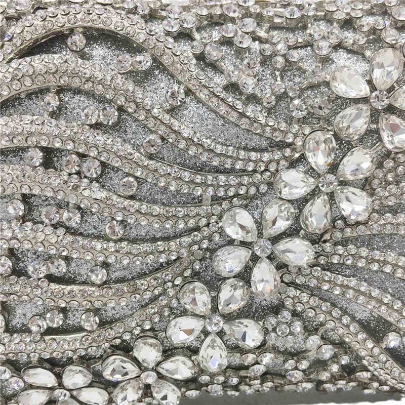 Hand-Made Women Crystal Clutch Evening Bags Wedding Party Rhinestones Handbags Ladies Dinner Gold Purses