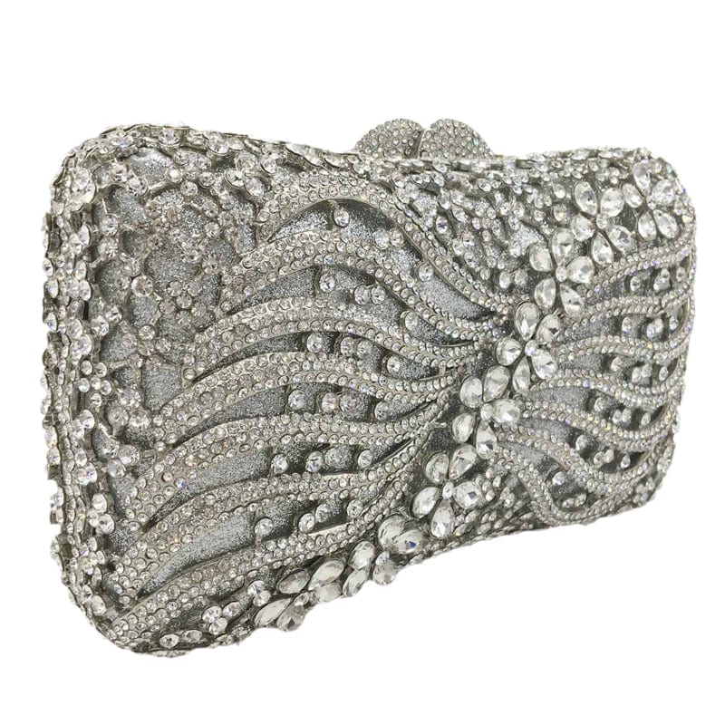 Hand-Made Women Crystal Clutch Evening Bags Wedding Party Rhinestones Handbags Ladies Dinner Gold Purses