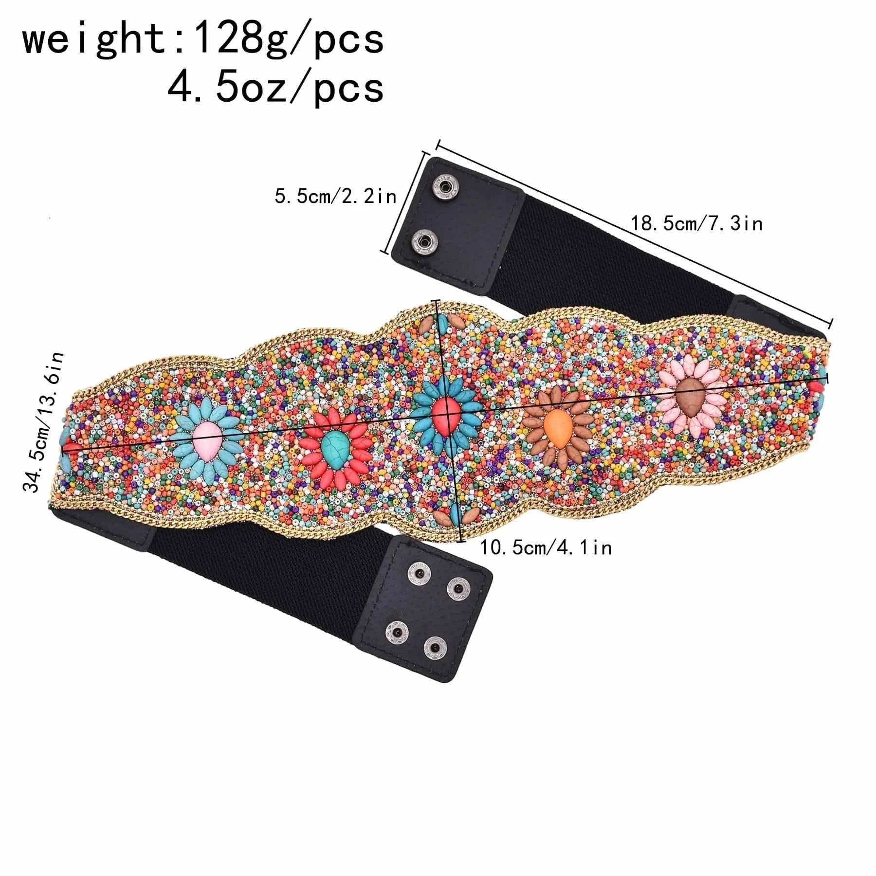 Handmade Bohemian Multi colors Resin Beads Statement Belly Waist Body Chain Dress Belt Waistbands Ethnic Jewelry