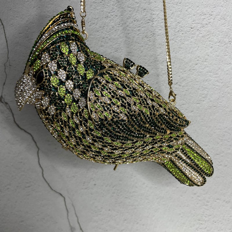 Handmade Elegant Animal Bird Shape Crystal Party Evening Clutch Bag Women Rhinestone Purse