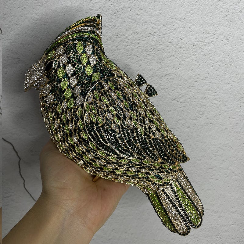 Handmade Elegant Animal Bird Shape Crystal Party Evening Clutch Bag Women Rhinestone Purse