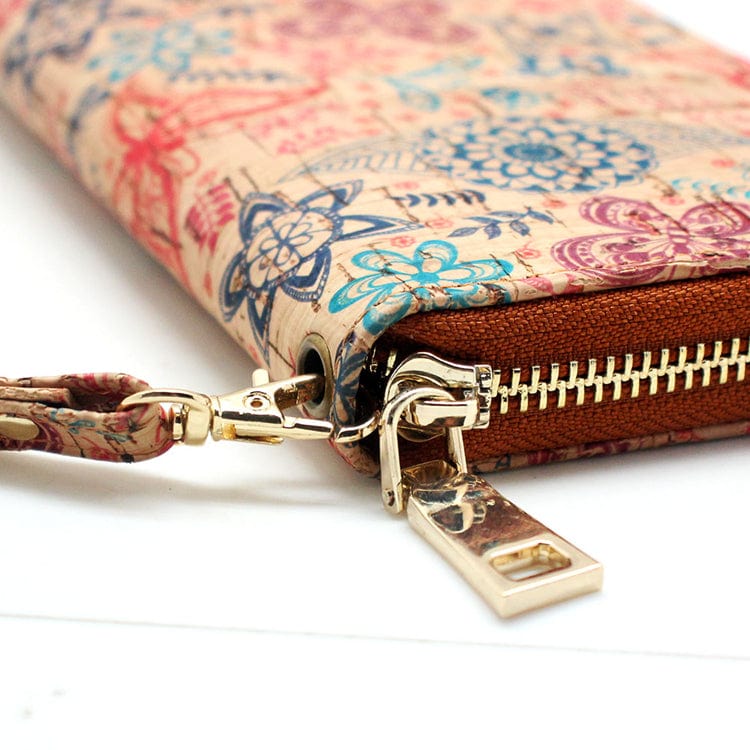Handmade New Trending Eco-friendly Small MOQ Cork Cardholder RFID Ladies Wallet Purse with Strap and Coin Pocket