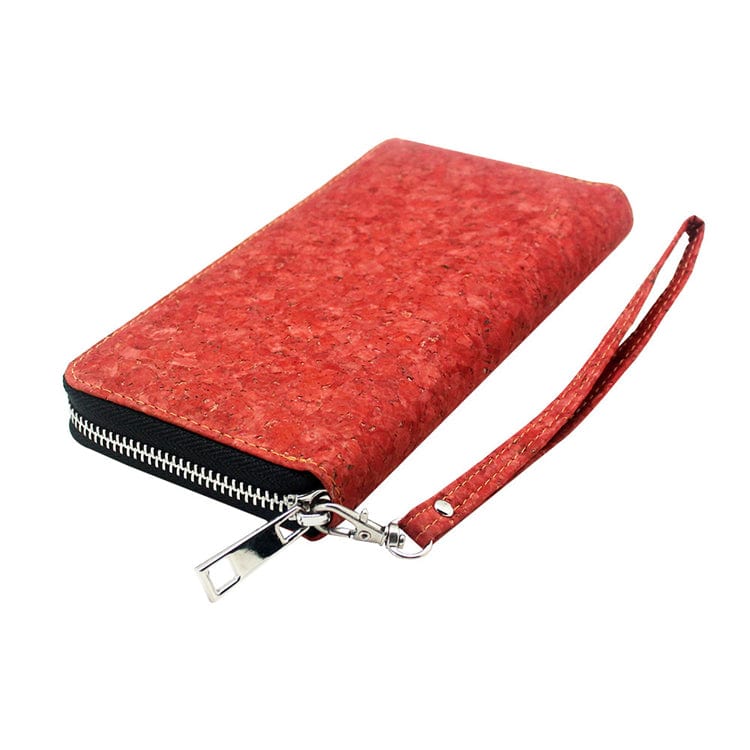 Handmade New Trending Eco-friendly Small MOQ Cork Cardholder RFID Ladies Wallet Purse with Strap and Coin Pocket