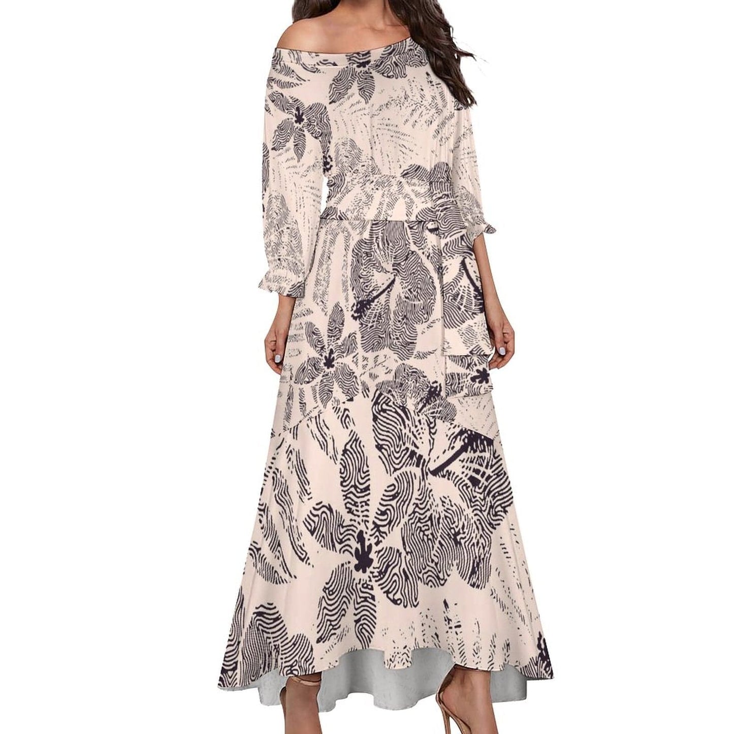 hawaiian dress plus size island custom polynesian tribal mermaid design dress long stretching prom dresses new fashion 2023