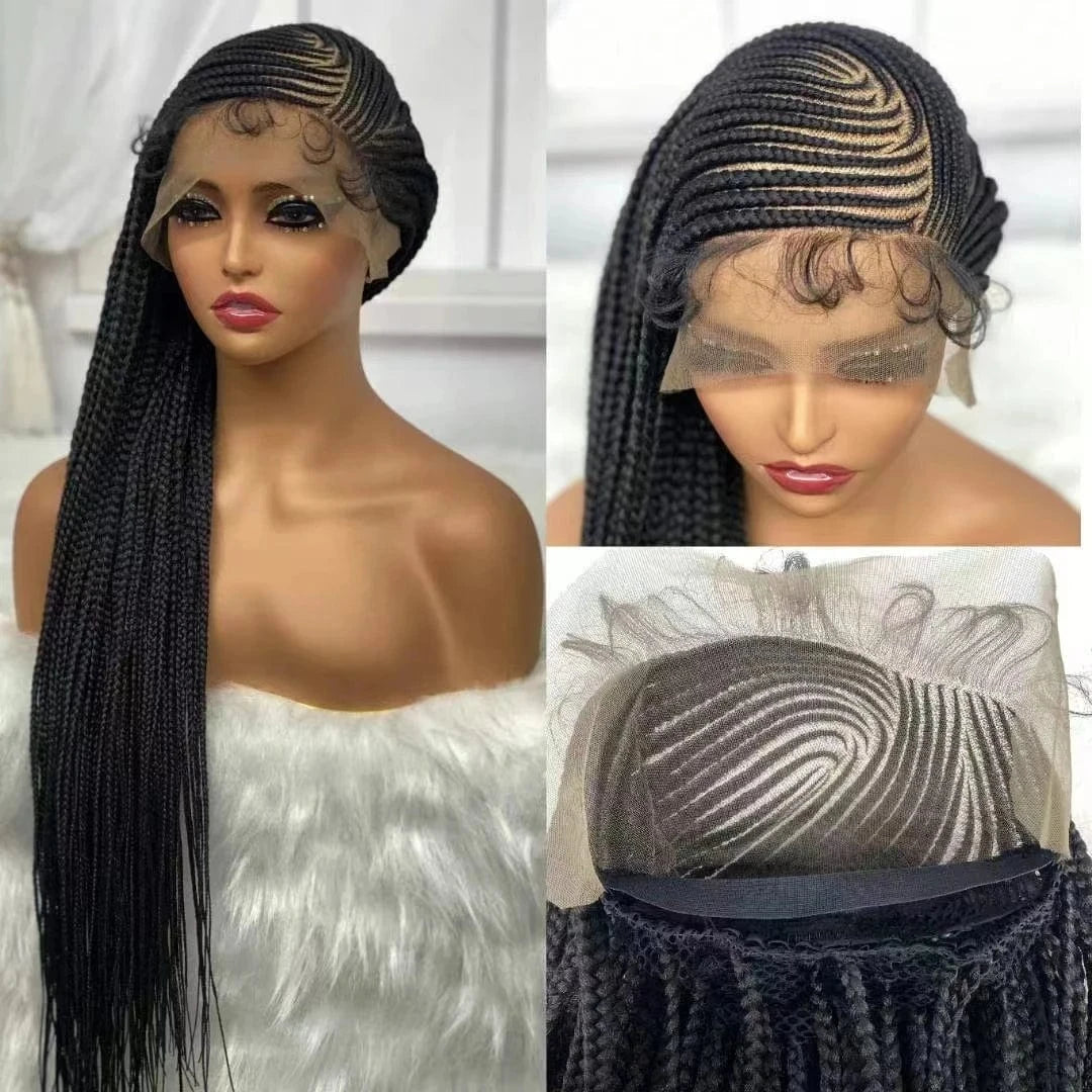 Hd Lace Frontal Wig Human Hair Raw Brazilian Human Hair Braided Lace Front Wigs For Black Women Vendor Glueless Full Hd Lace Wig