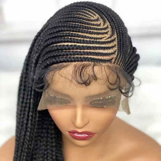 Hd Lace Frontal Wig Human Hair Raw Brazilian Human Hair Braided Lace Front Wigs For Black Women Vendor Glueless Full Hd Lace Wig