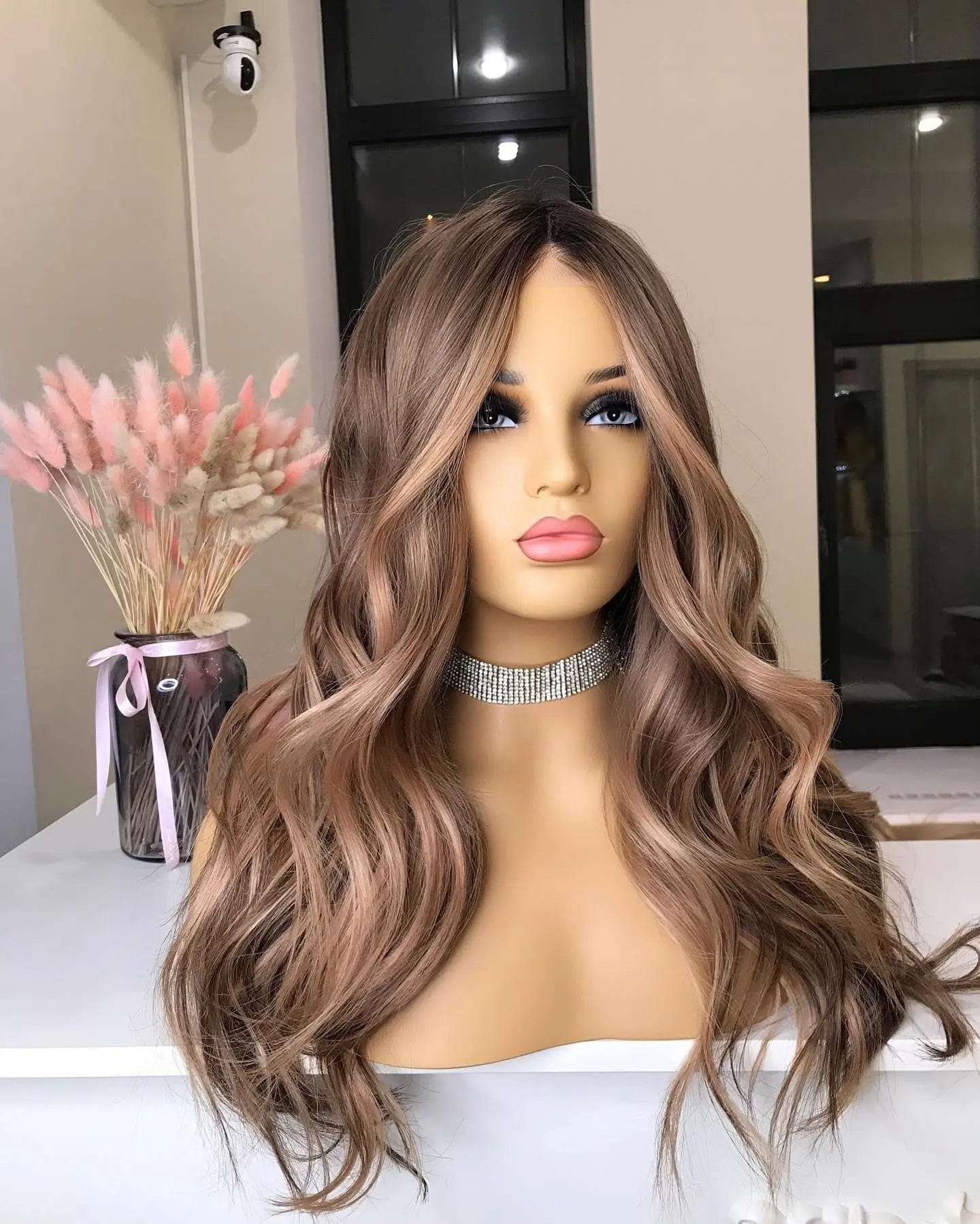 HD Lace Highlight Ash Brown Blonde Color Water Wave Virgin Cuticle Aligned European Human Hair Lace Frontal Wigs