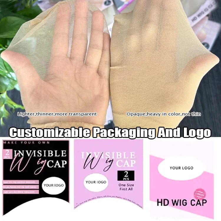 HD wig cap New Sheer Stocking Cap Super Thin HD Wig Cap Custom Color Nude Sheer Thin Wig Caps For Making Wigs