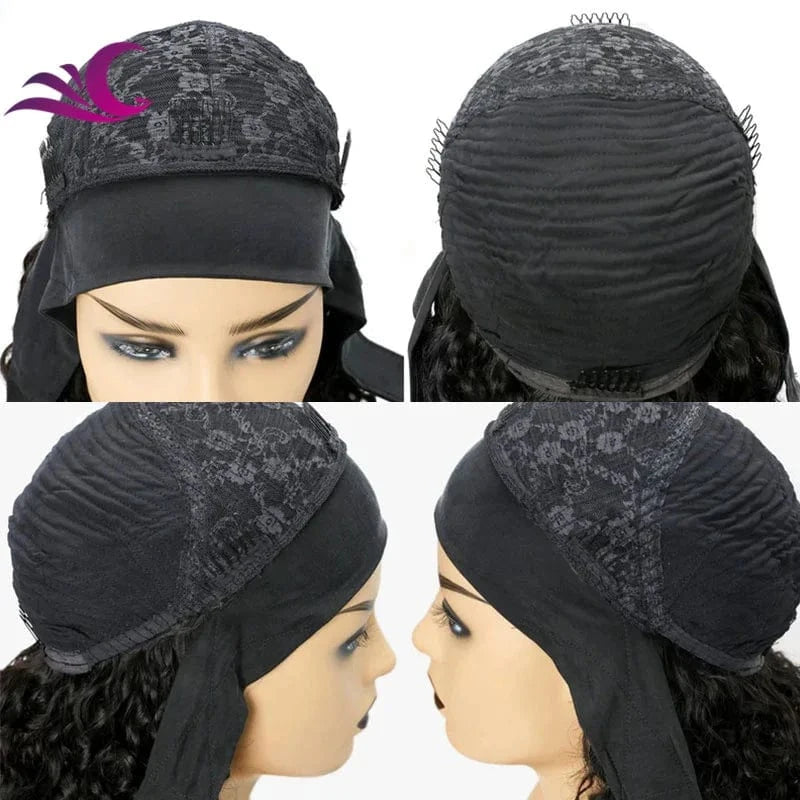 Headband Short Women Headband Human Hair Wigs Top Quality Kinky Curly Half Wig for Black Women