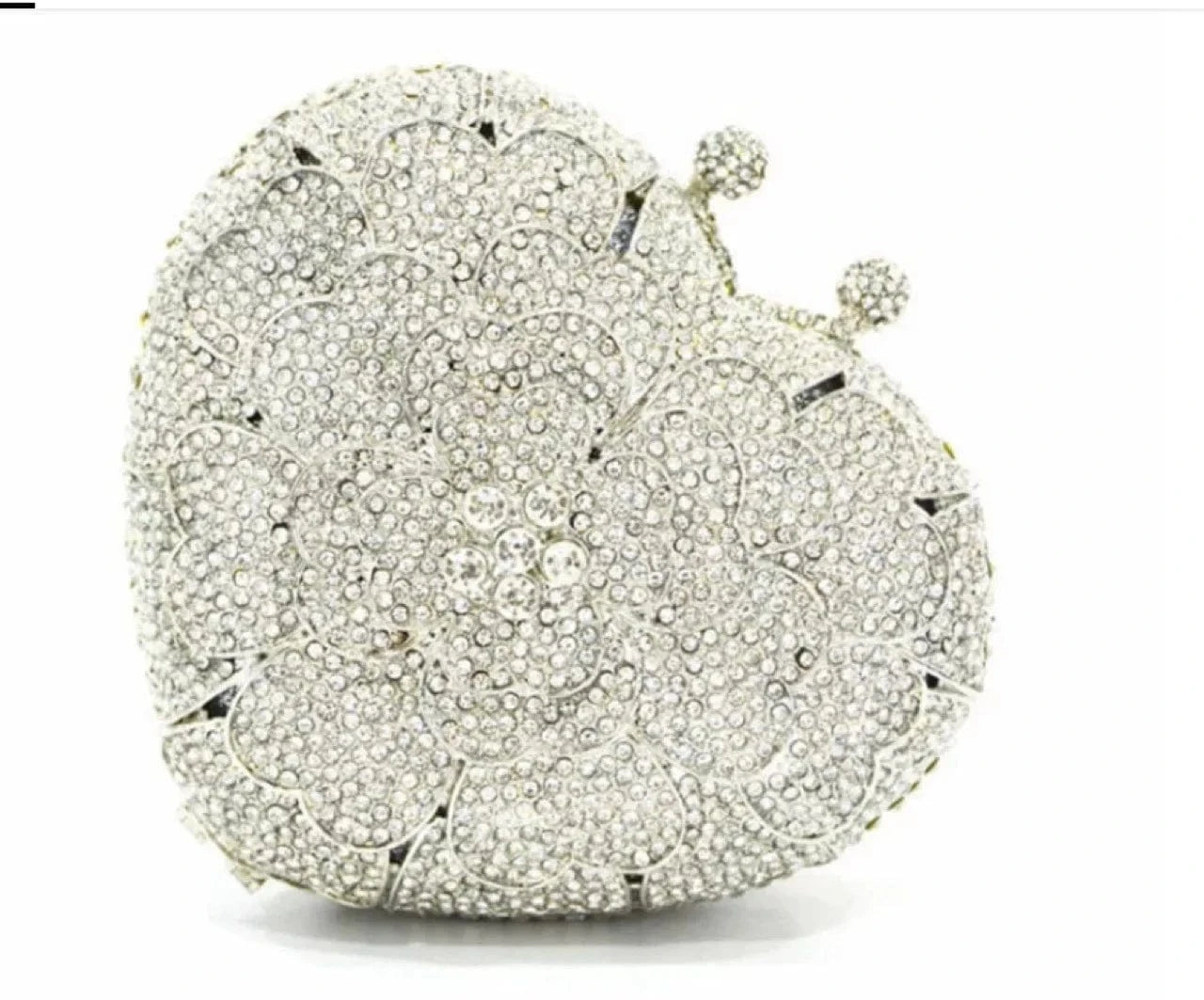 Heart Shaped Handbag Crystal Gown Rhinestone Purses Dress Banquet Stone Clutch Purse Frame Bag Evening Bags for Women Luxury