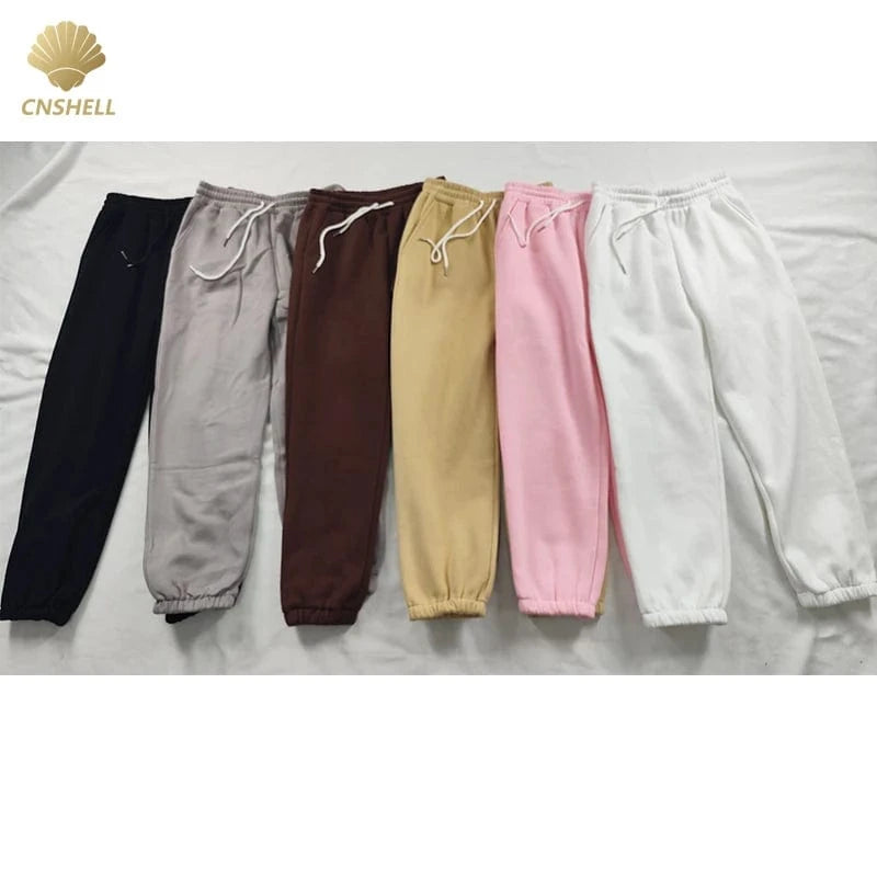 Heavyweight Cotton Fleece Sweatshirt with Jogger lounge wear outfit tracksuits plus size Women Thick Casual Wear Two pieces set