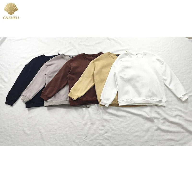 Heavyweight Cotton Fleece Sweatshirt with Jogger lounge wear outfit tracksuits plus size Women Thick Casual Wear Two pieces set