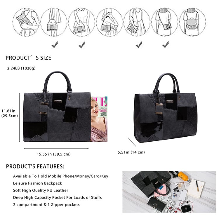 HEC 2022 Fashion Designer Pu Leather Material Women Handbag Wholesale